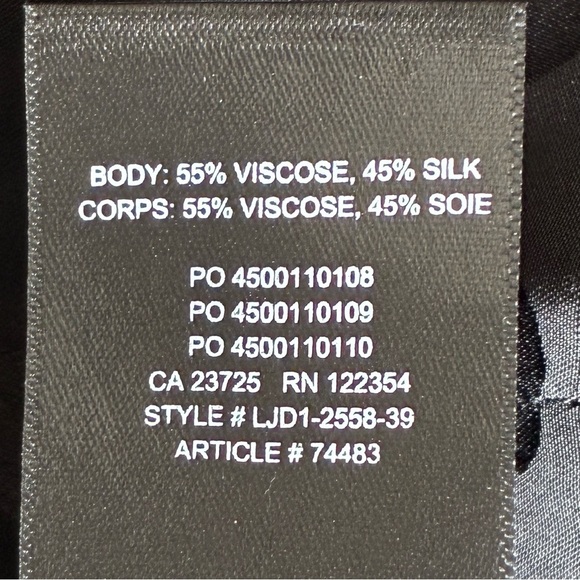 Babaton Black Leopard Power Blouse Silk Viscose Small - Picture 11 of 13